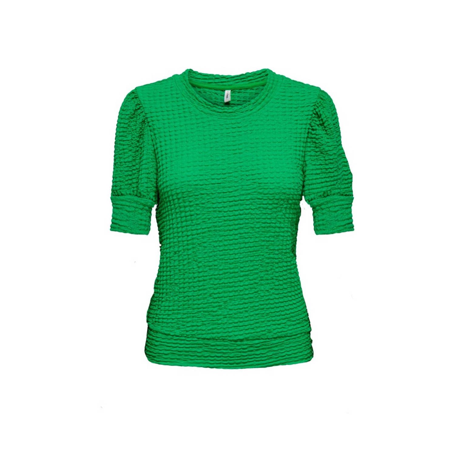 Only Stijlvolle korte mouw blouse Green Dames