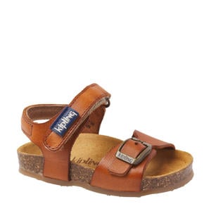 Fabio leren sandalen cognac