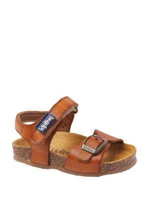 Fabio leren sandalen cognac