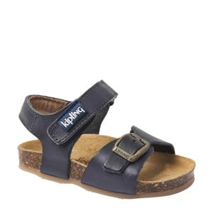 Fabio leren sandalen donkerblauw