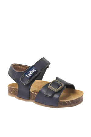 Fabio leren sandalen donkerblauw