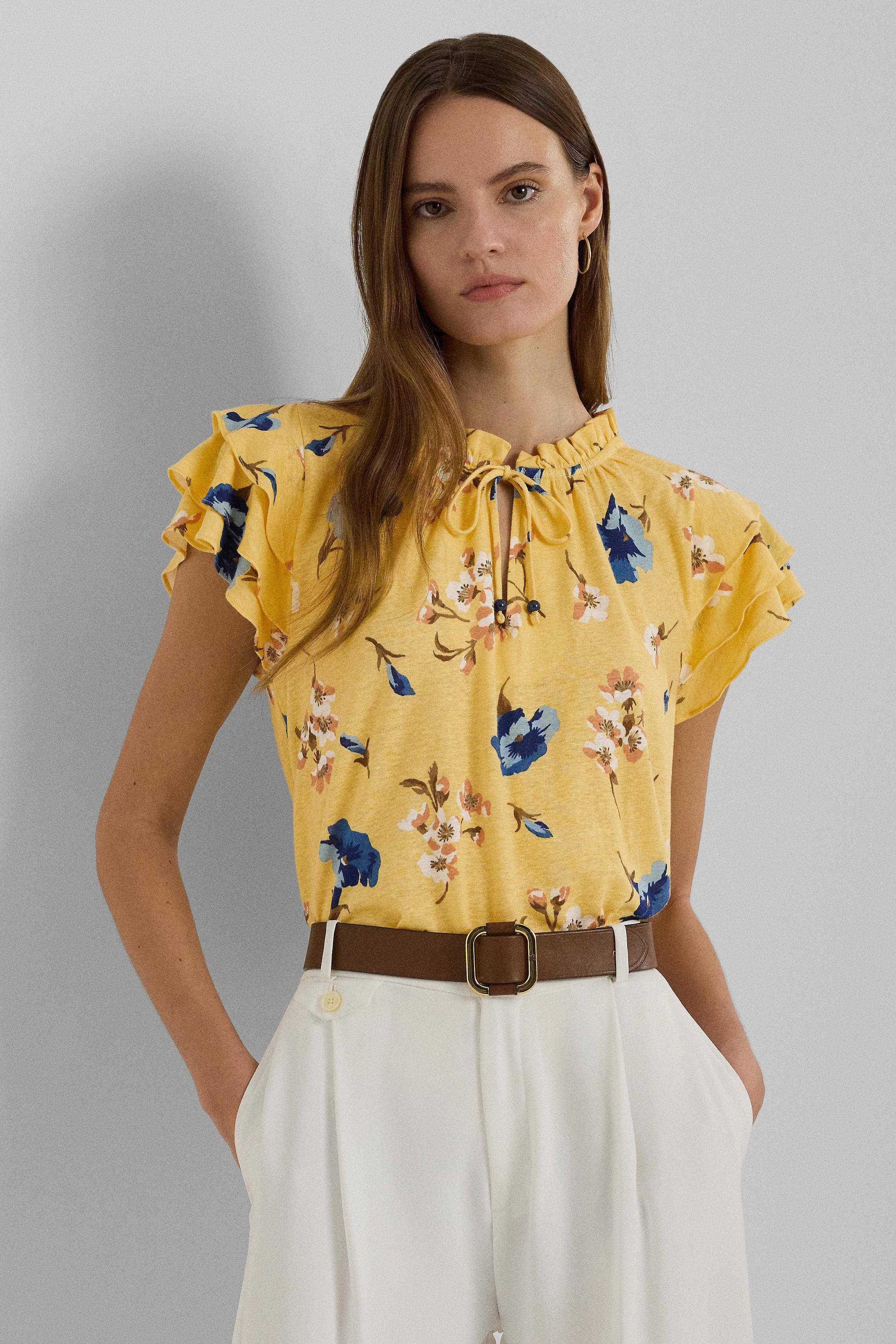 Ralph lauren gele blouse sale