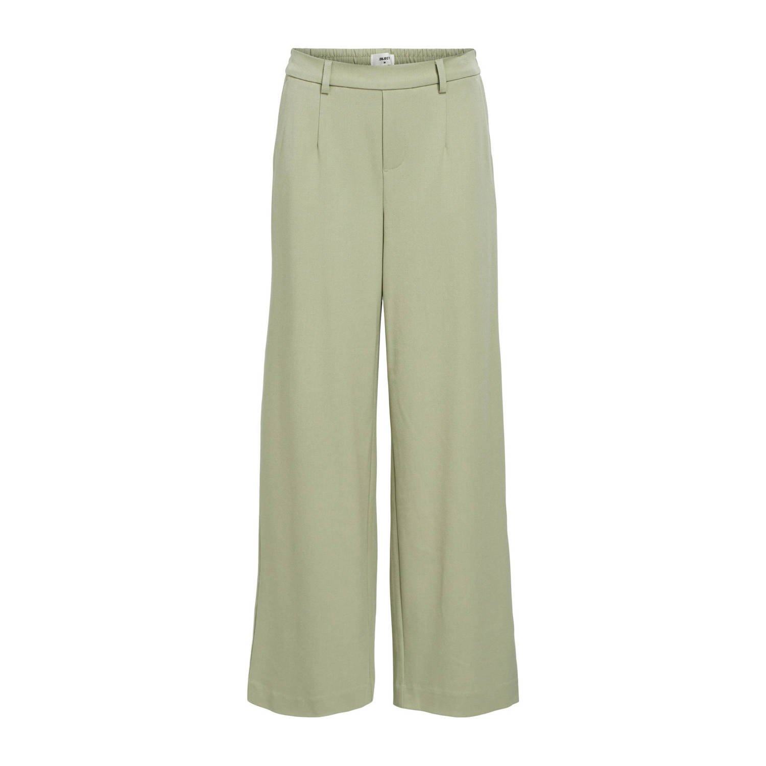 Object Groene Wide Pantalon voor Vrouwen Green Dames