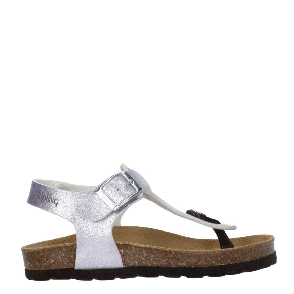 Lila en metallickleurige meisjes Kipling sandalen van imitatieleer met gesp