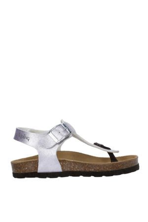   sandalen lila metallic