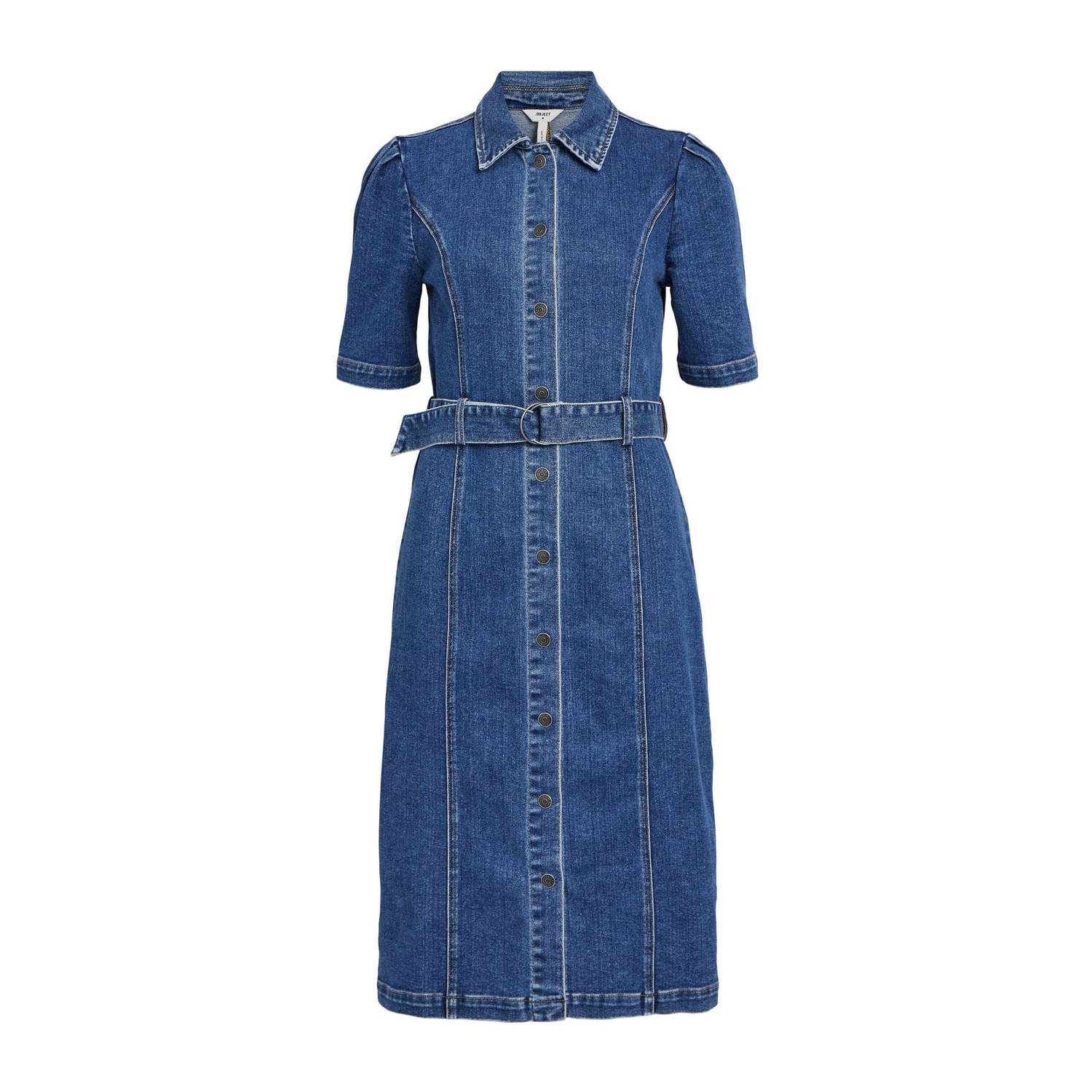 OBJECT Dames Jurken Objcarol Denim Dress Blauw