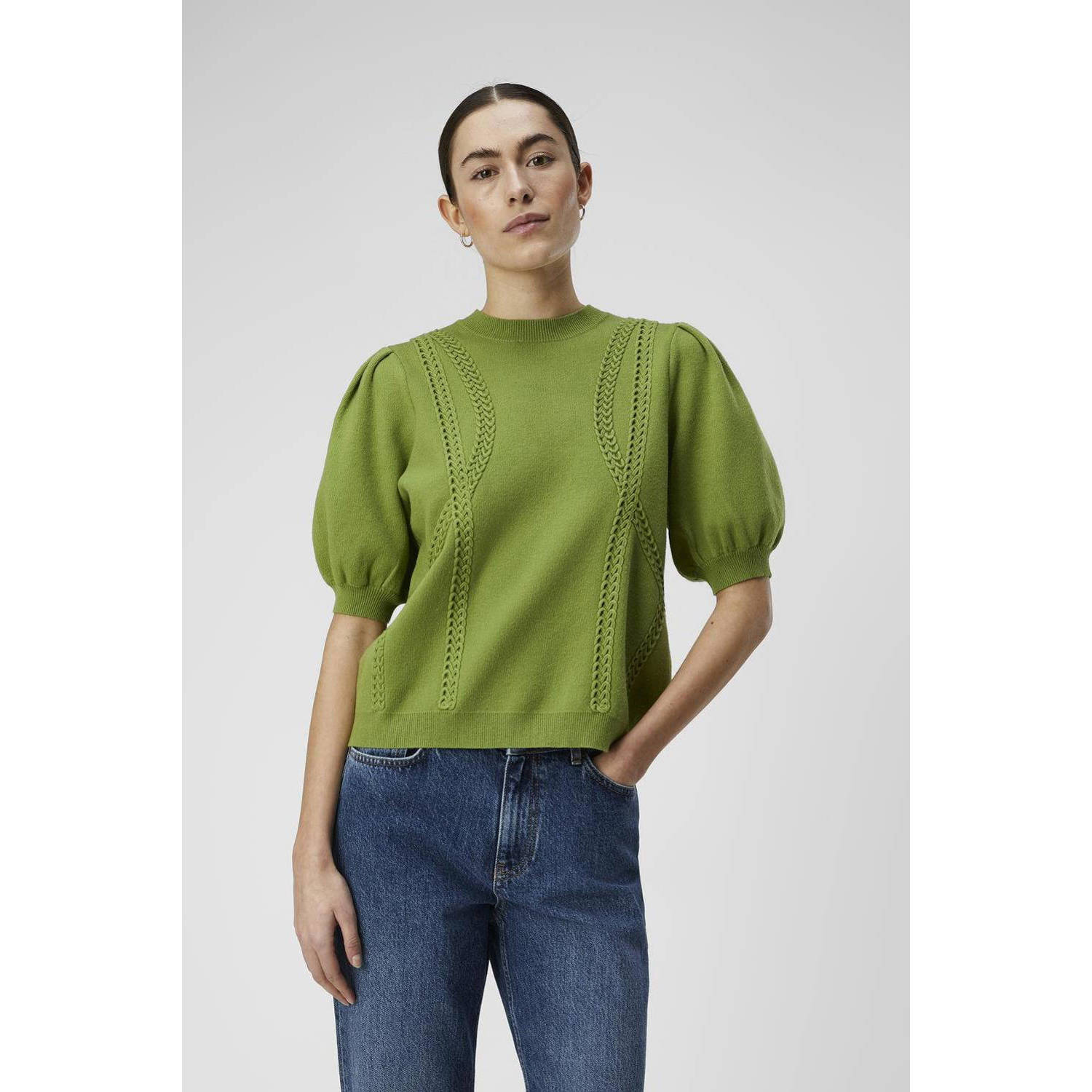 OBJECT sweater OBJULLA groen
