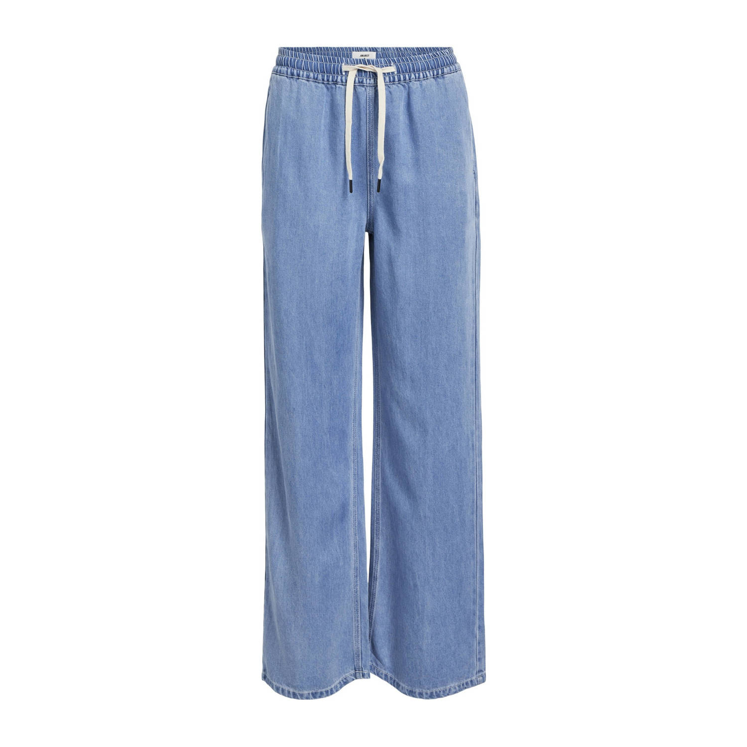 OBJECT wide leg broek OBJFRAME light blue denim