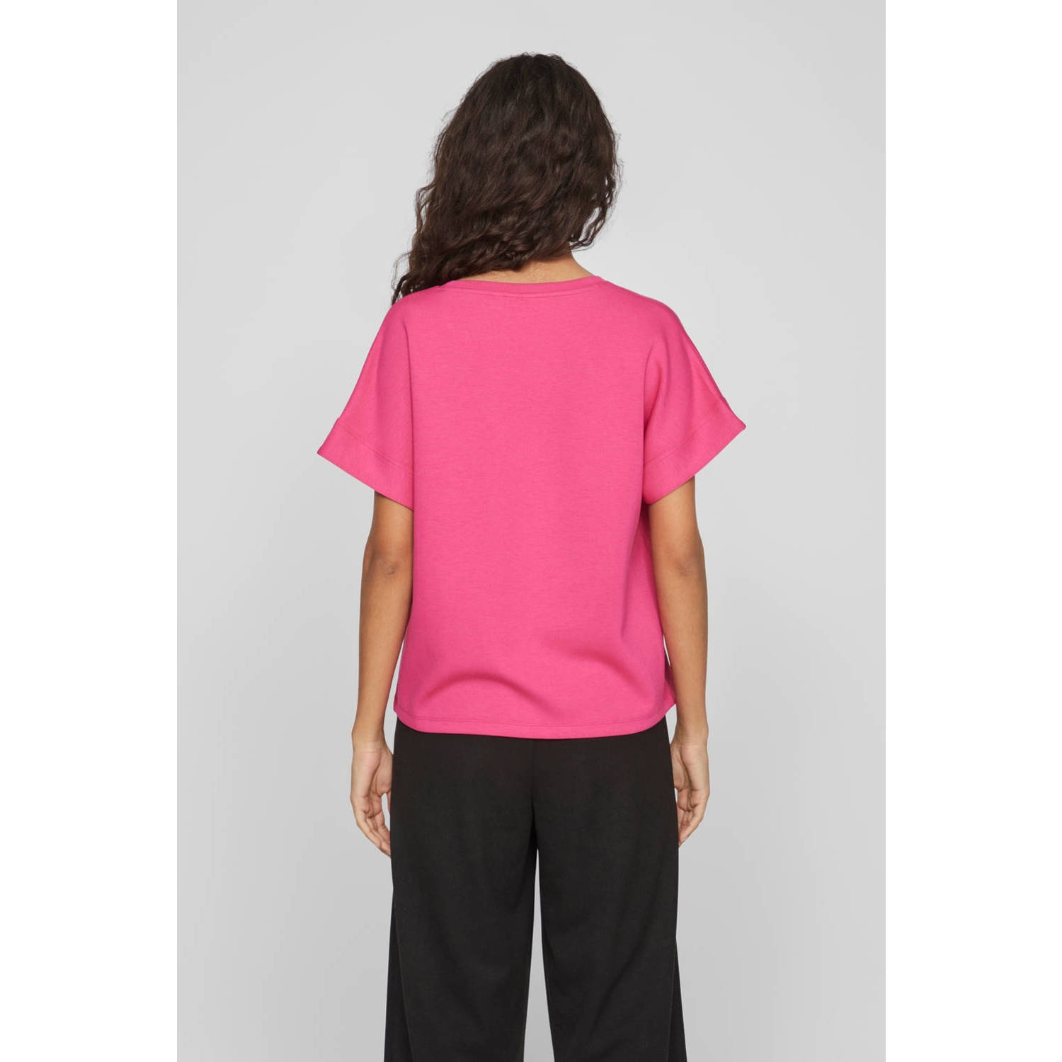VILA T-shirt VIFROTEA roze