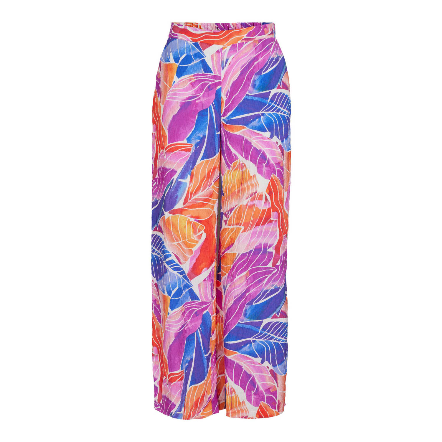 VILA high waist wide leg broek VILIMIA met all over print multi