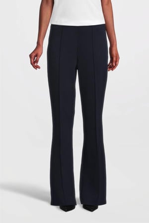 flared broek donkerblauw