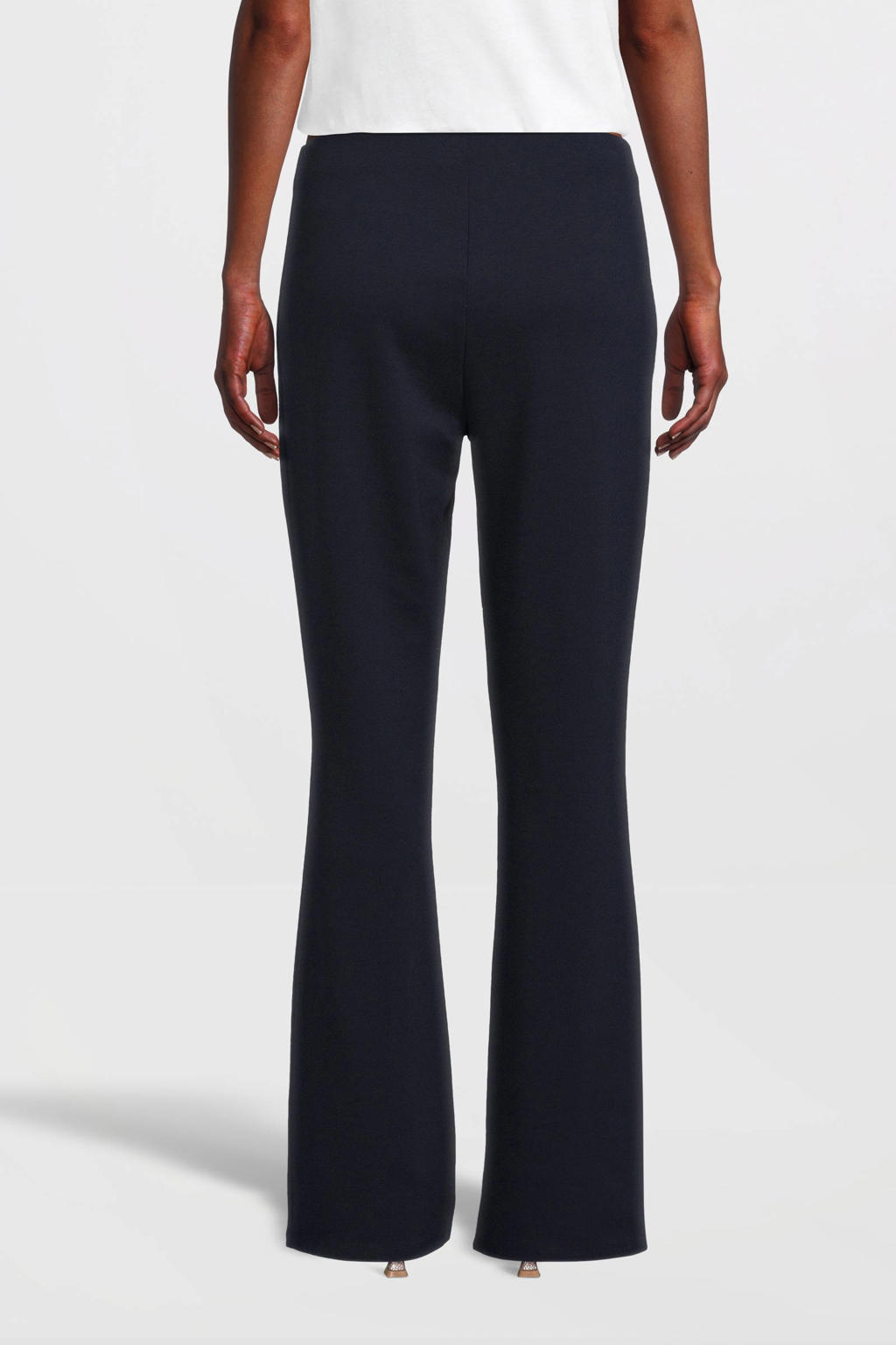 Donkergroene MINUS Flared broek CARMA FLARED PANT