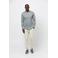 Profuomo gebreid slim fit strijkvrij overhemd groen