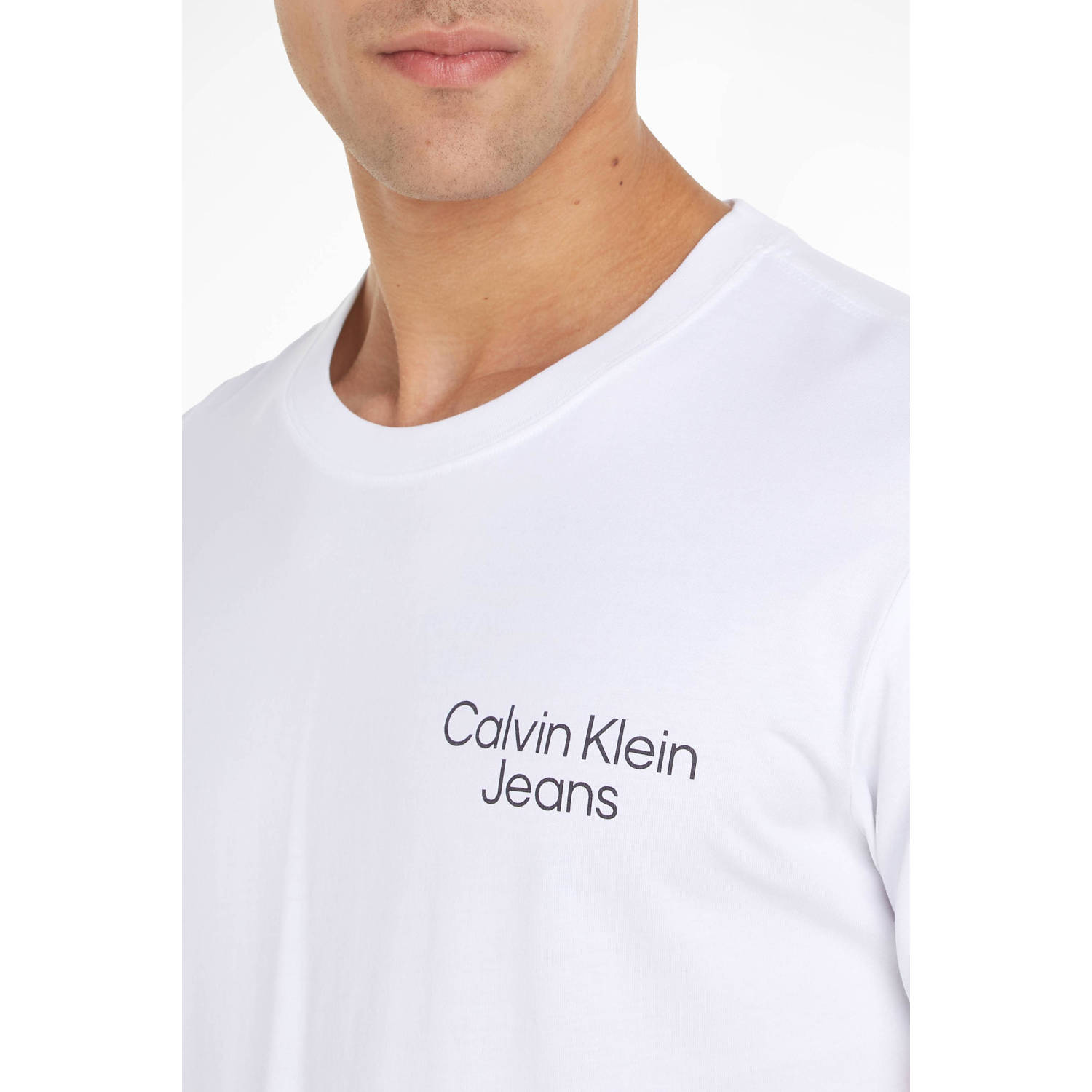 CALVIN KLEIN JEANS T-shirt met backprint wit
