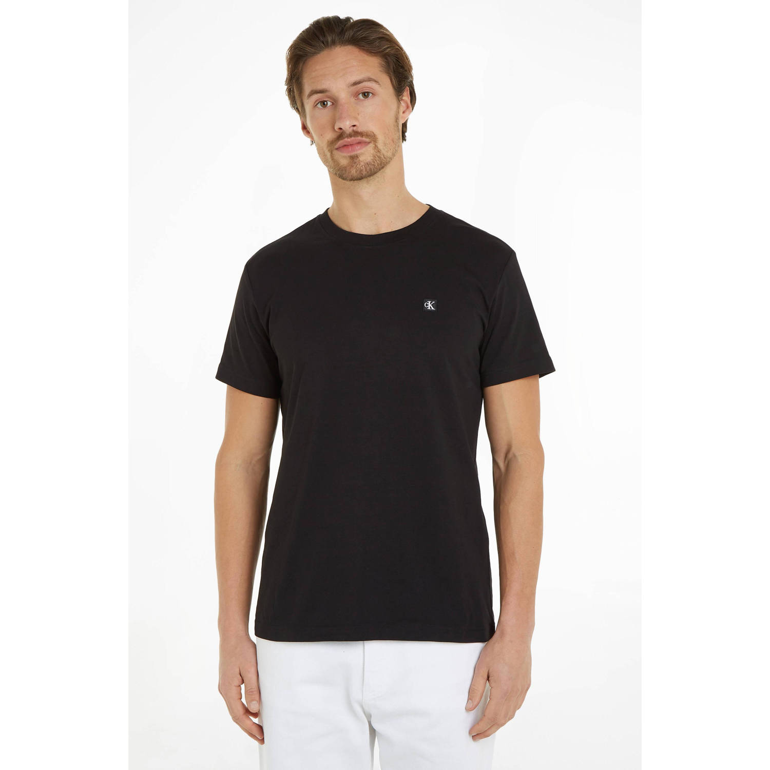 CALVIN KLEIN JEANS T-shirt met logo zwart