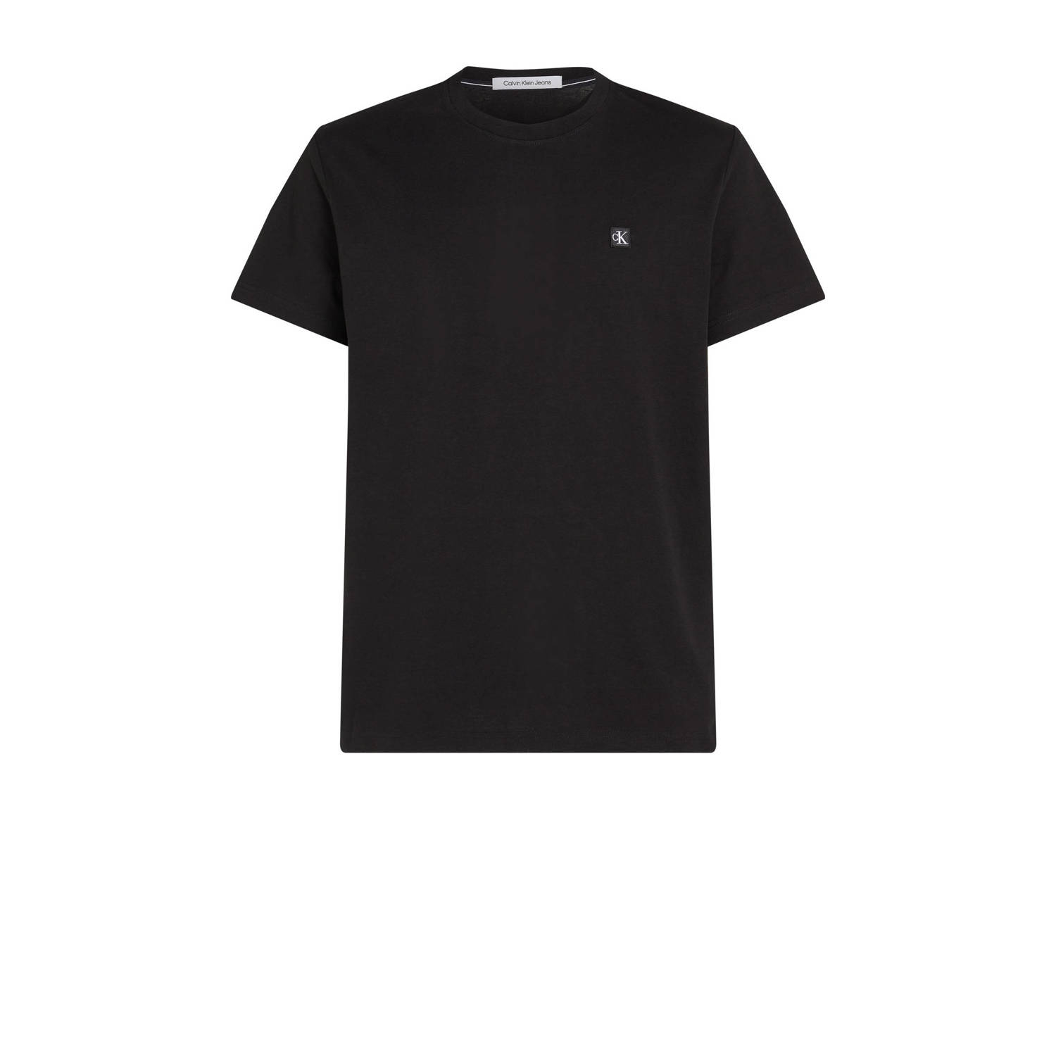 Calvin Klein Heren Polo T-shirt met Geborduurd Badge Black Heren