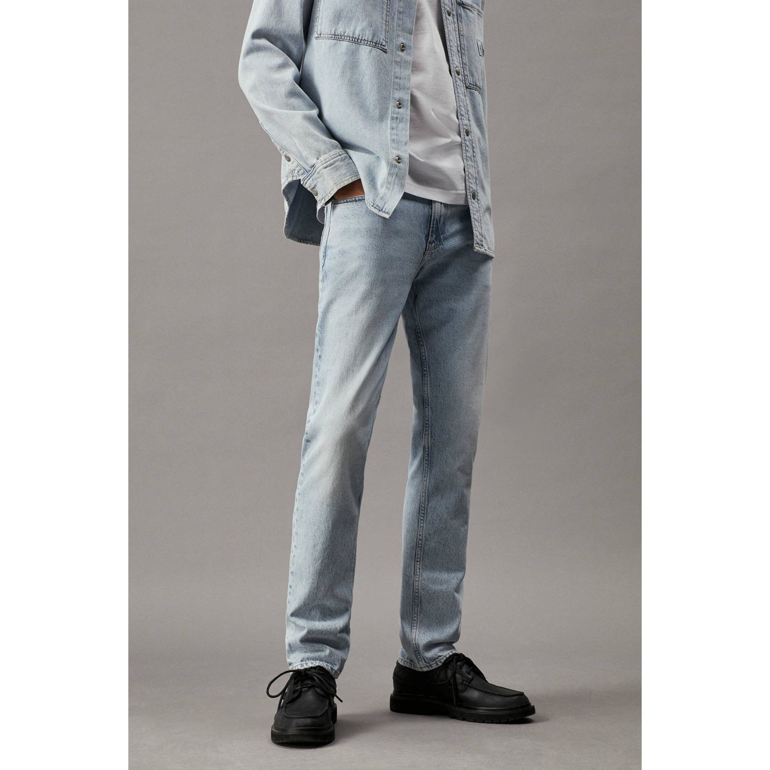 CALVIN KLEIN JEANS straight leg jeans denim light