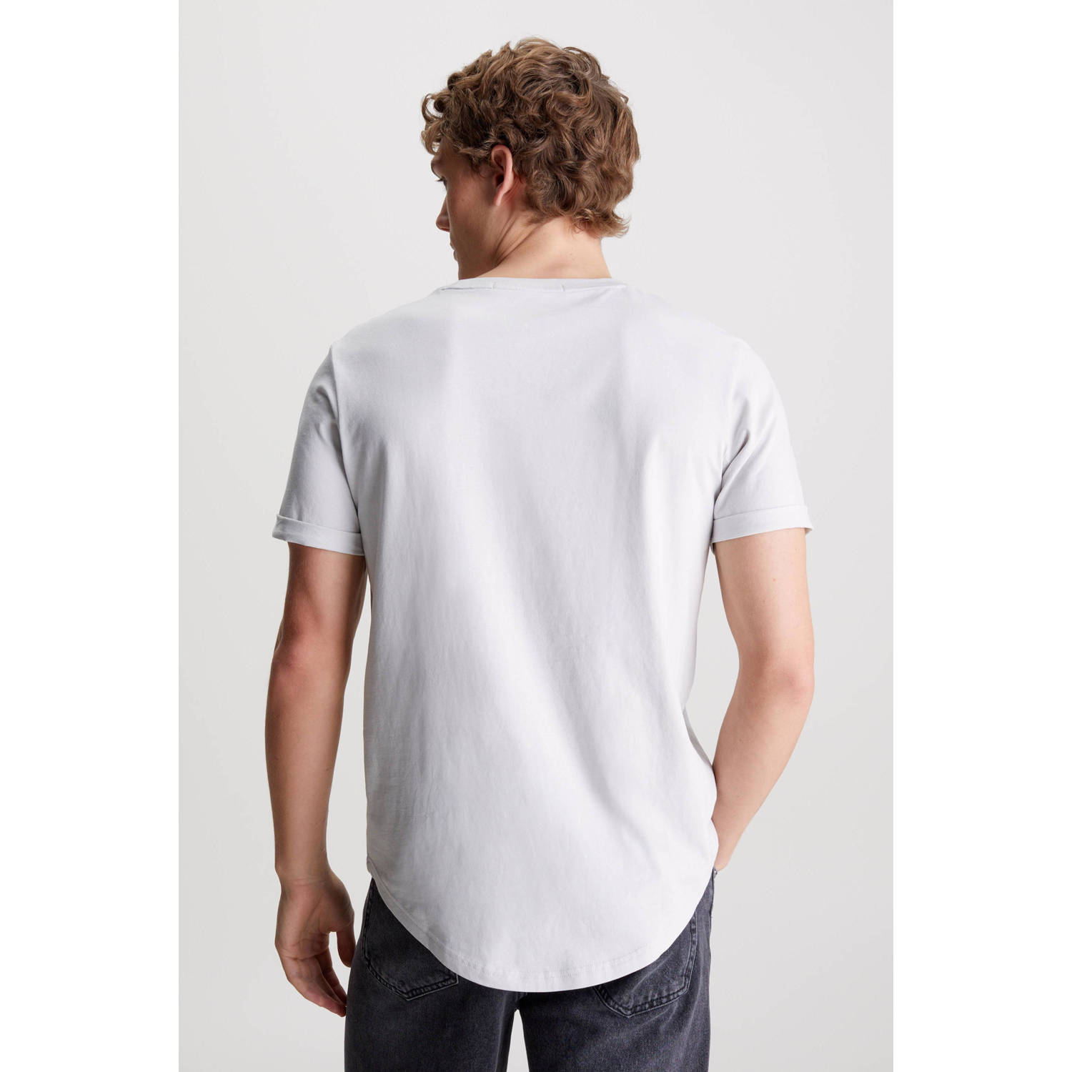 CALVIN KLEIN JEANS T-shirt BADGE lichtgrijs