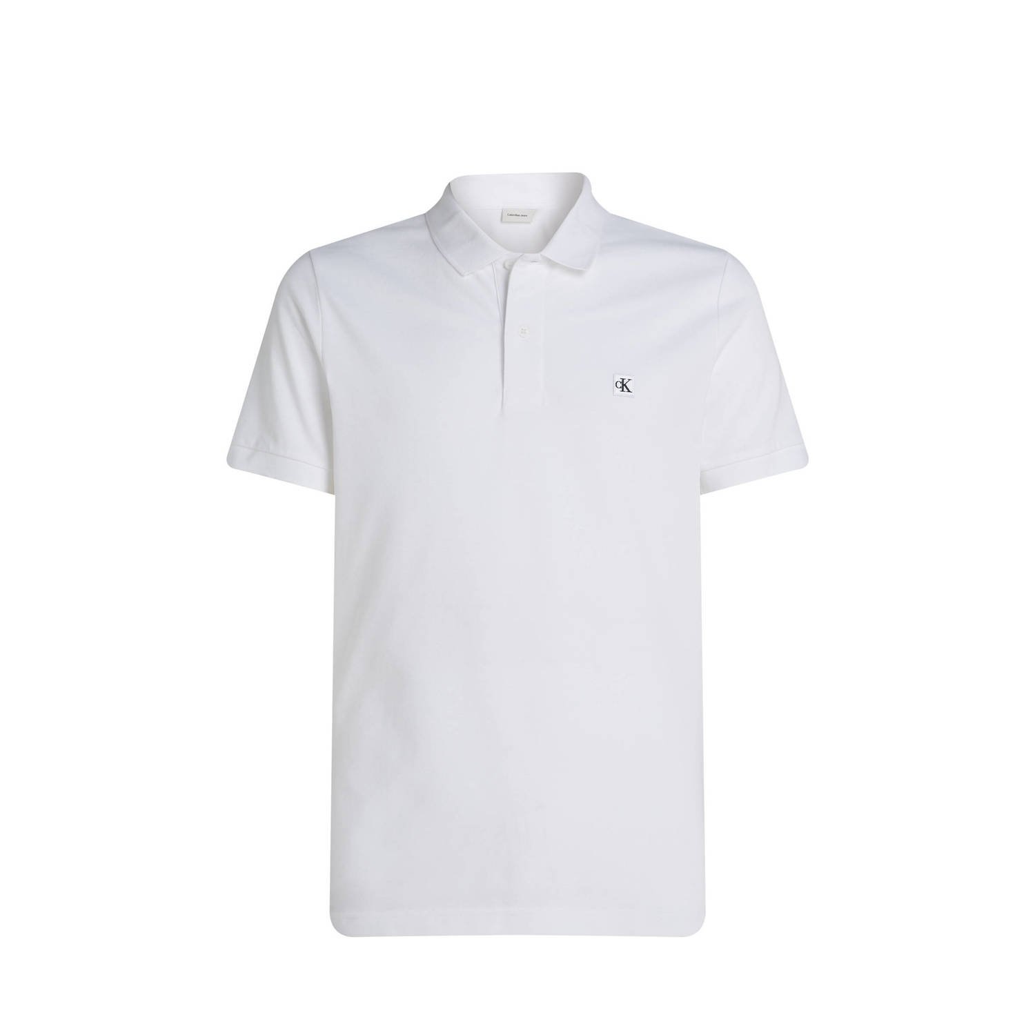 CALVIN KLEIN Heren Polo's & T-shirts Ck Embro Badge Slim Polo Wit