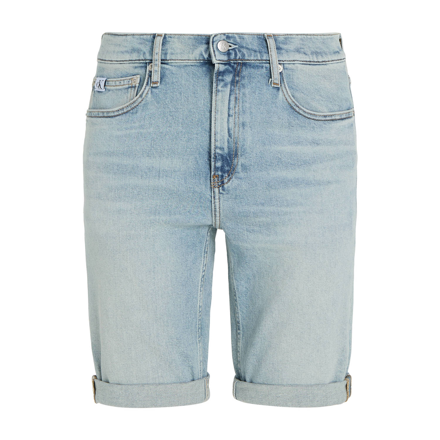 CALVIN KLEIN JEANS skinny denim short lichtblauw