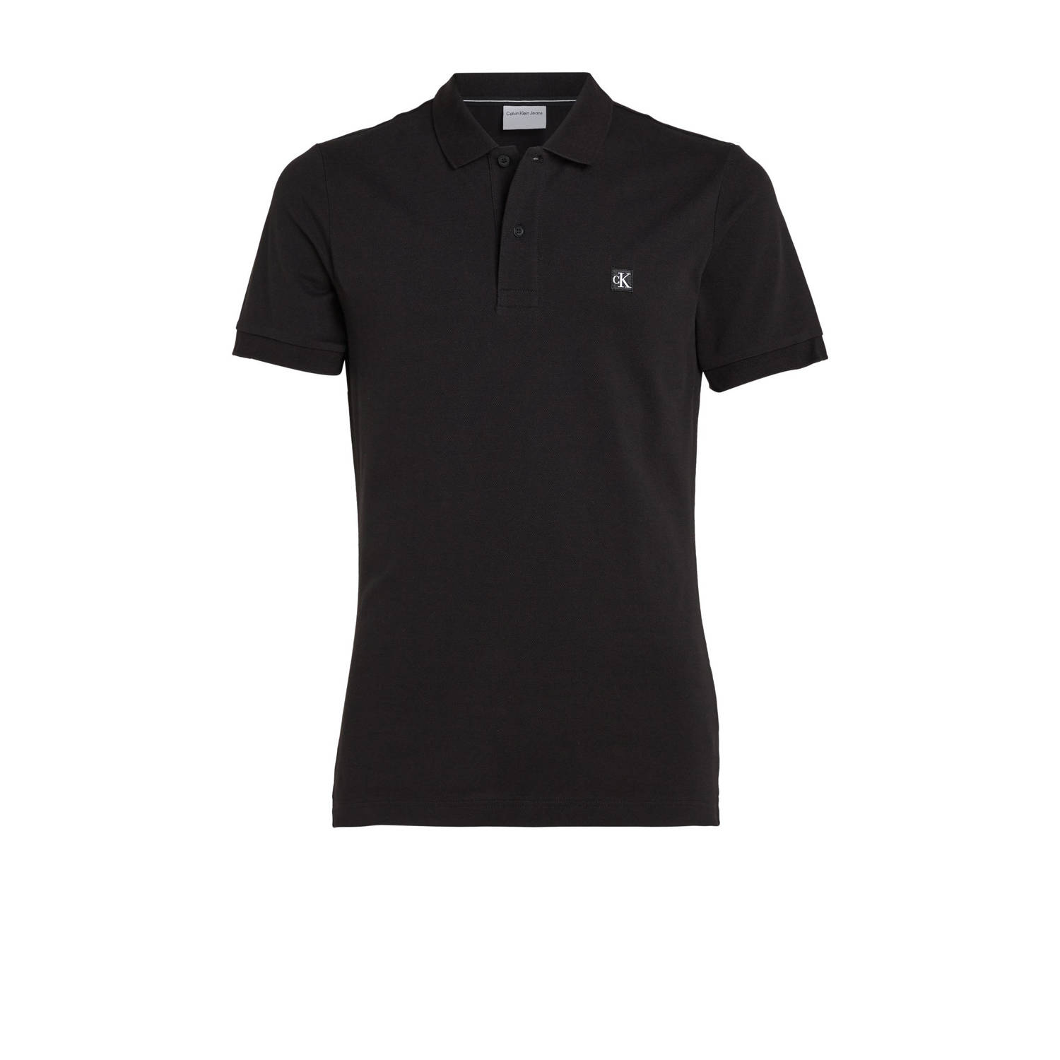 CALVIN KLEIN Heren Polo's & T-shirts Ck Embro Badge Slim Polo Zwart