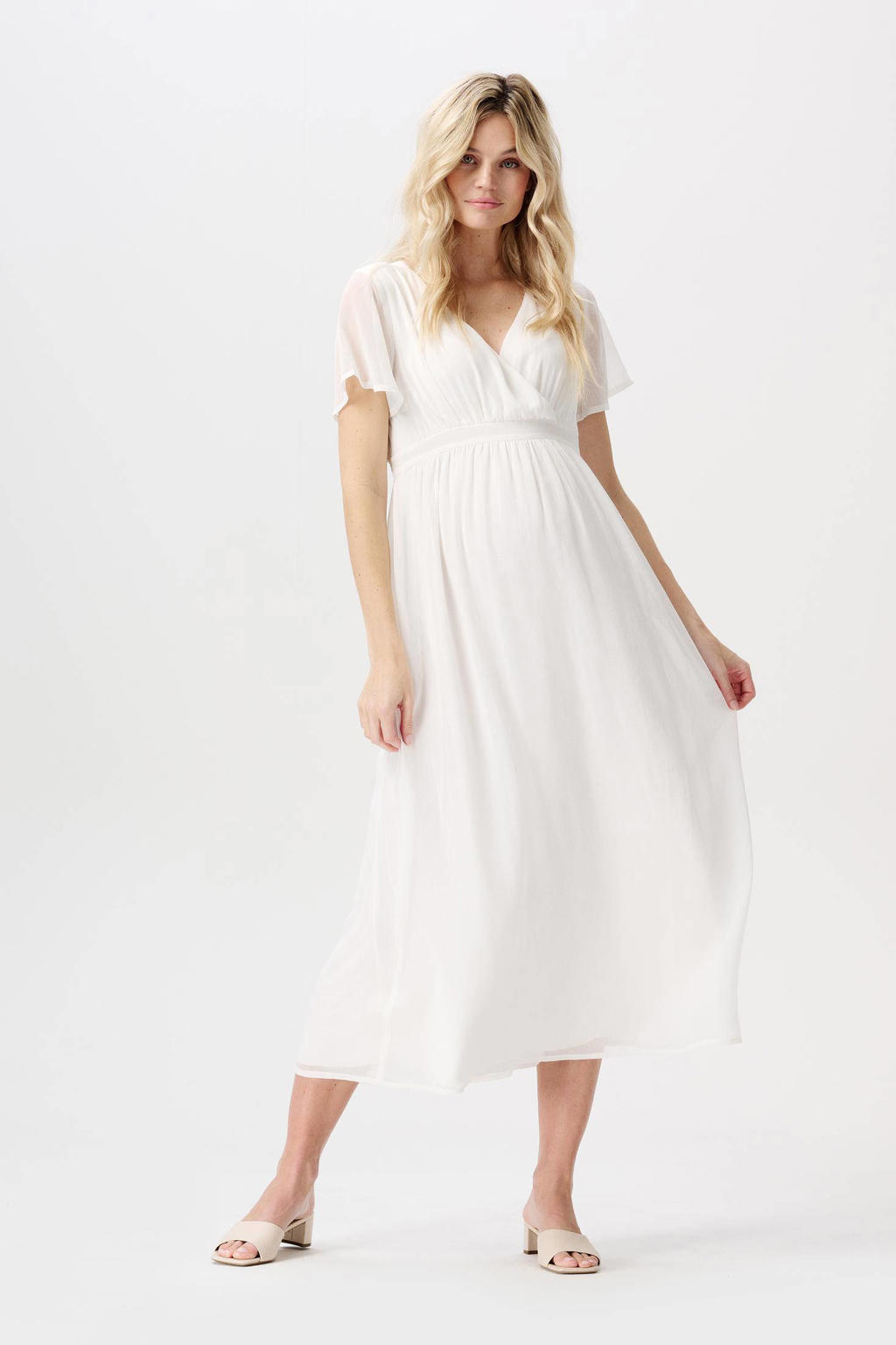 Noppies maternity zwangerschapsjurk Amelie offwhite