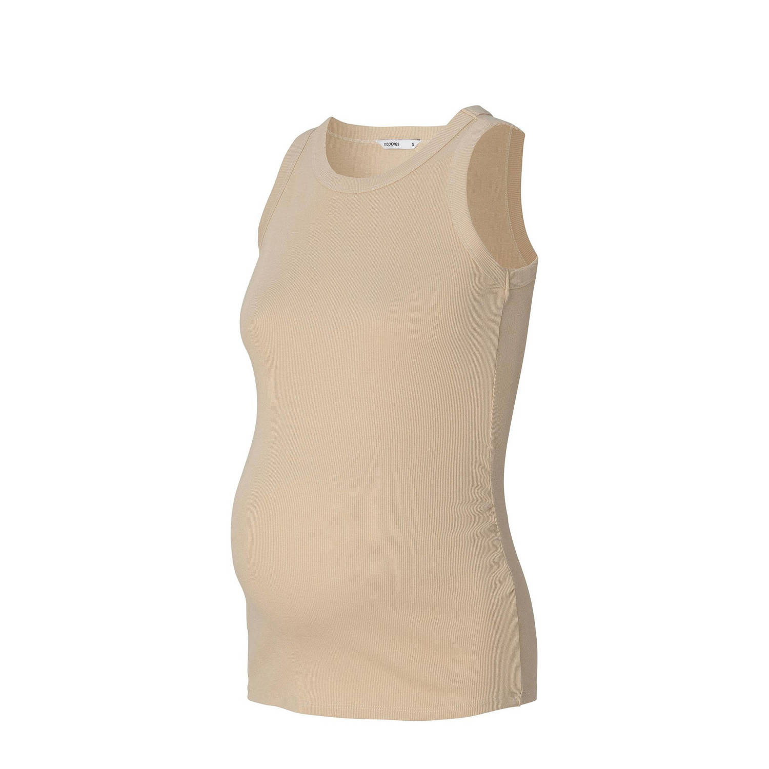 Noppies zwangerschapstop Kaysa beige Dames Biologisch katoen Ronde hals XS