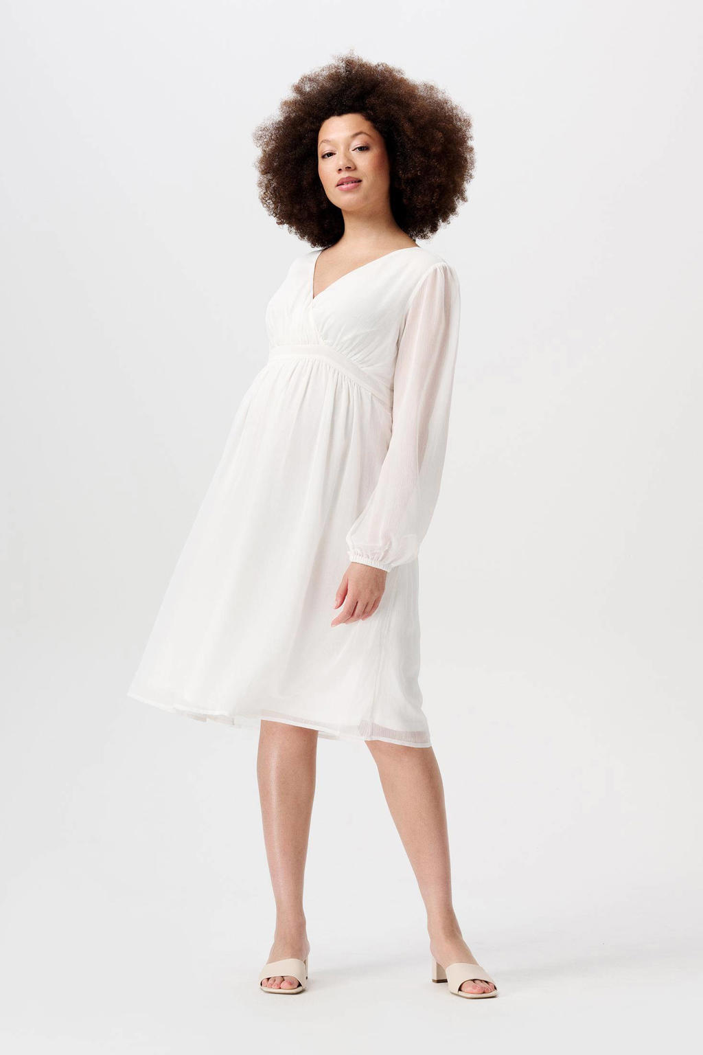 Noppies maternity zwangerschapsjurk Jaya offwhite
