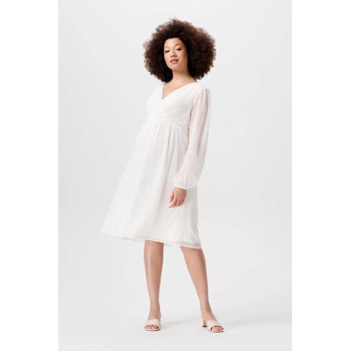 Noppies maternity zwangerschapsjurk Jaya offwhite afbeelding