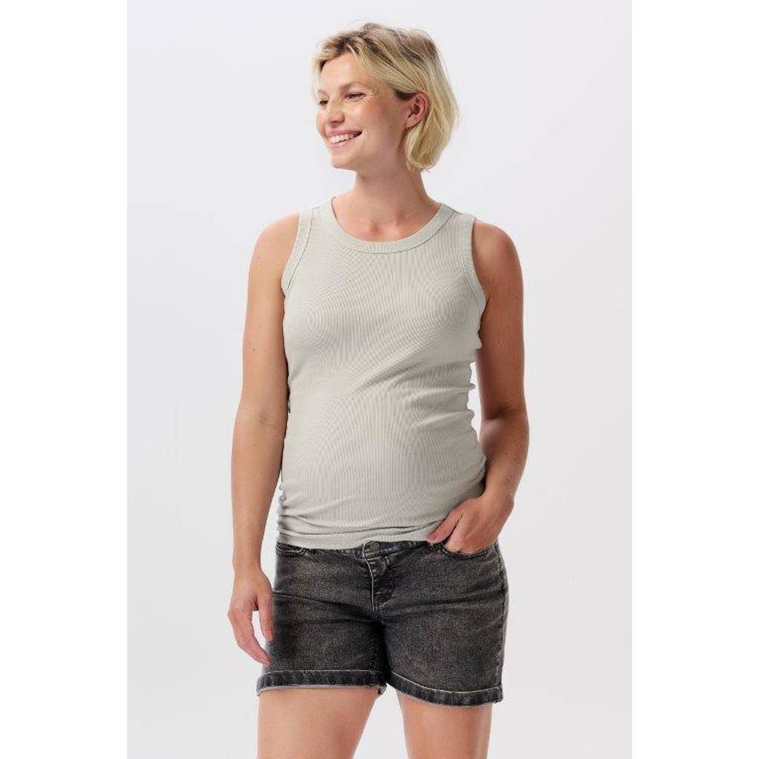 Noppies maternity regular fit short Jamie grey denim