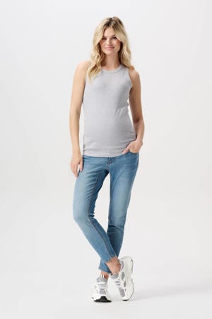 cropped zwangerschaps slim fit jeans Mila vintage blue