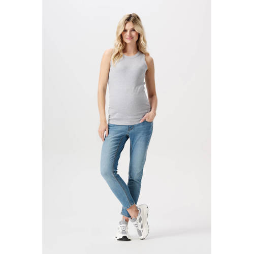 Noppies maternity cropped zwangerschaps slim fit jeans Mila vintage blue afbeelding