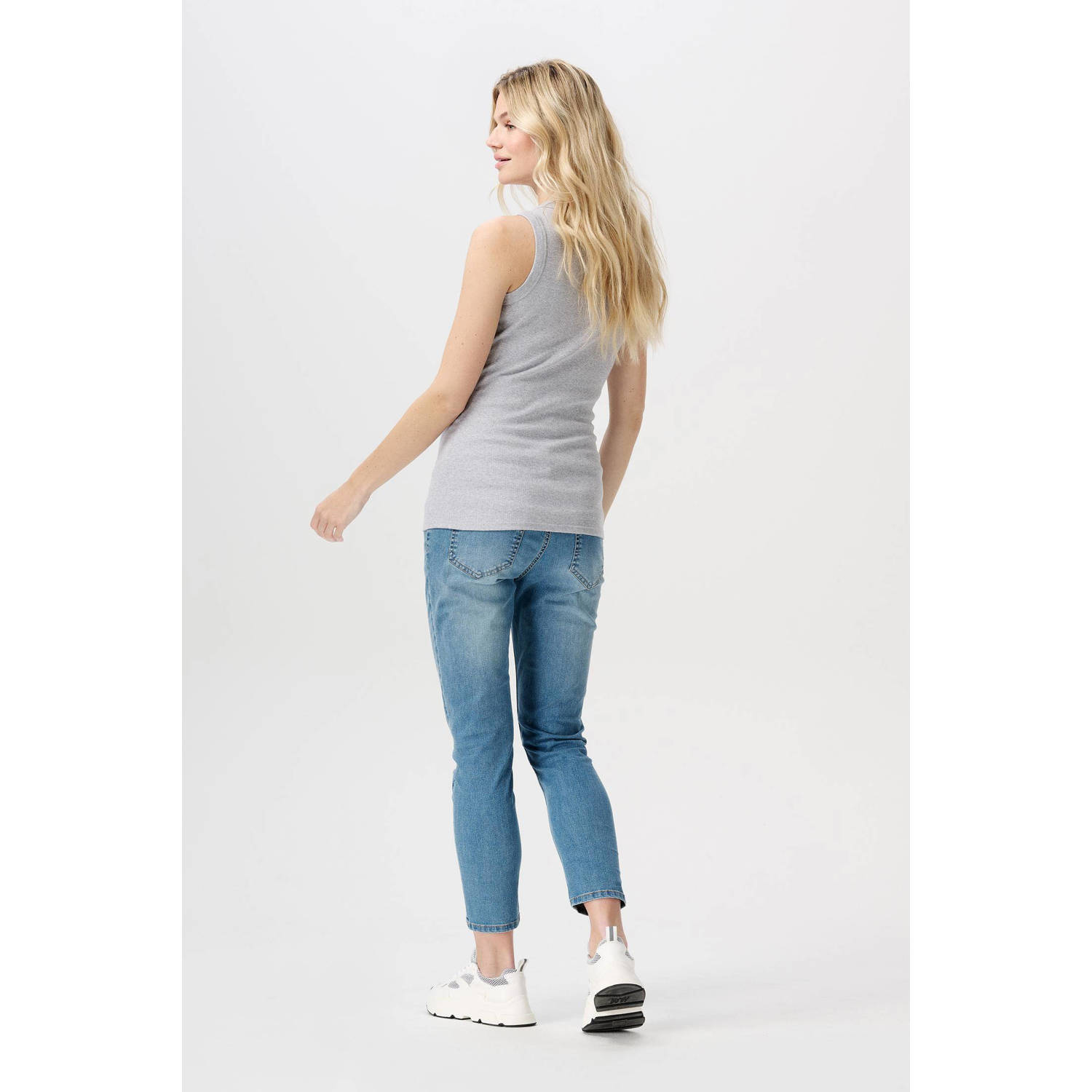 Noppies maternity cropped zwangerschaps slim fit jeans Mila vintage blue