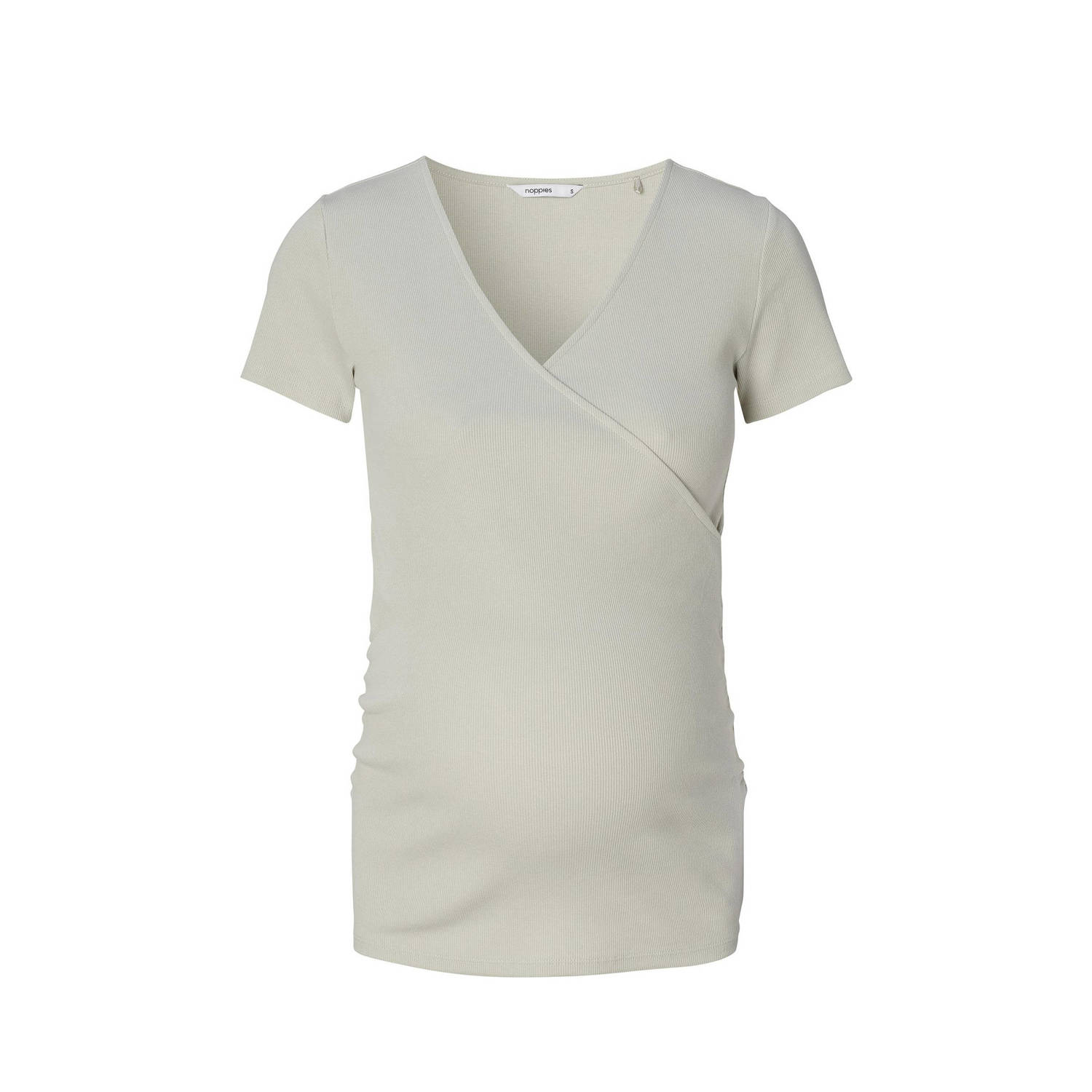 Noppies maternity ribgebreid zwangerschapsshirt Sanson lichtgroen