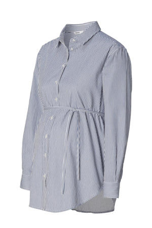 gestreepte zwangerschaps- en voedingsblouse Arles blauw/wit