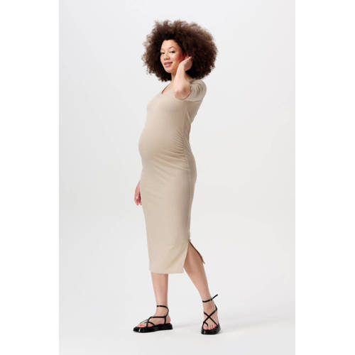 Noppies maternity zwangerschapsjurk Keiko beige afbeelding