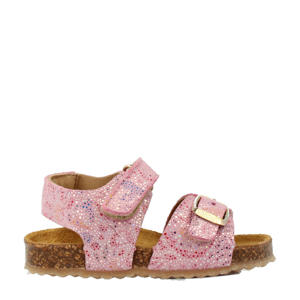 leren sandalen roze
