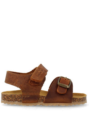 leren sandalen cognac