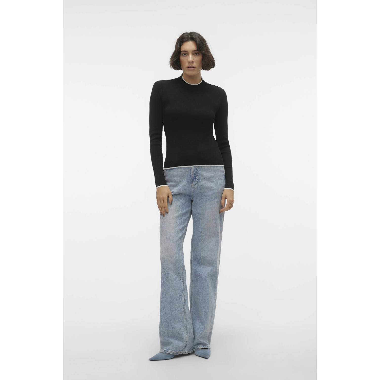 VERO MODA VMFLOUNCY trui zwart