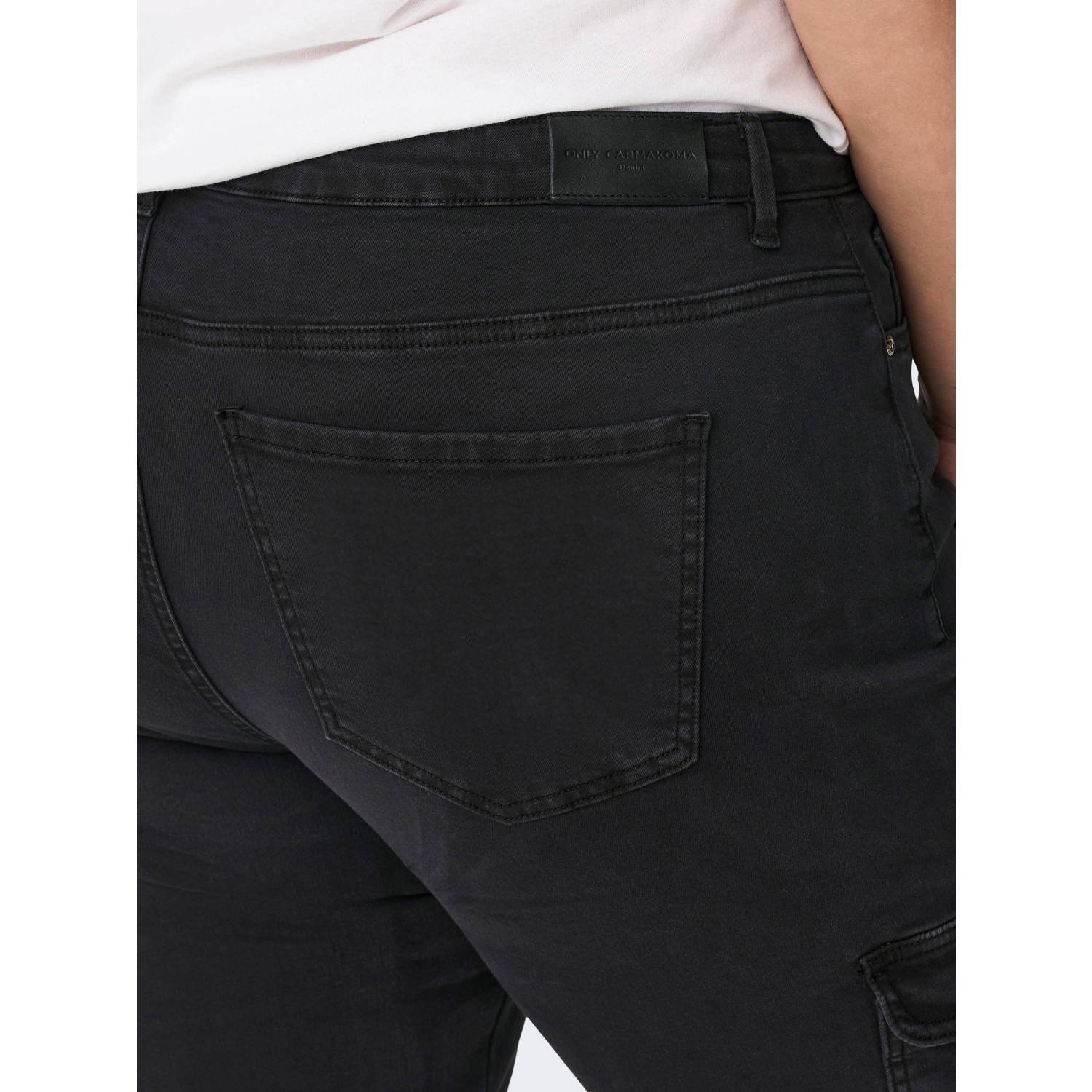 ONLY CARMAKOMA cargo jeans CARMISSOURI black denim