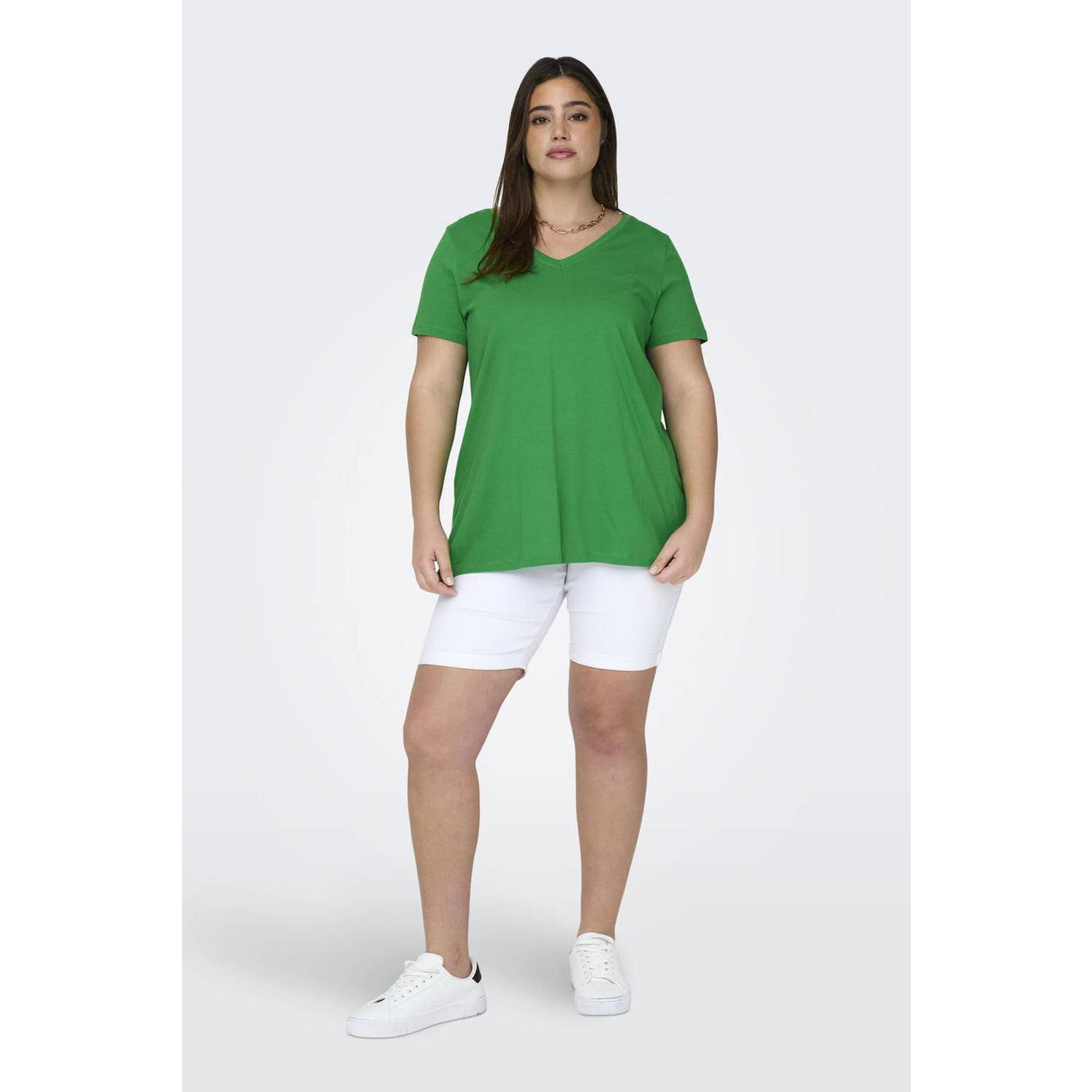 ONLY CARMAKOMA T-shirt CARBONNIE groen