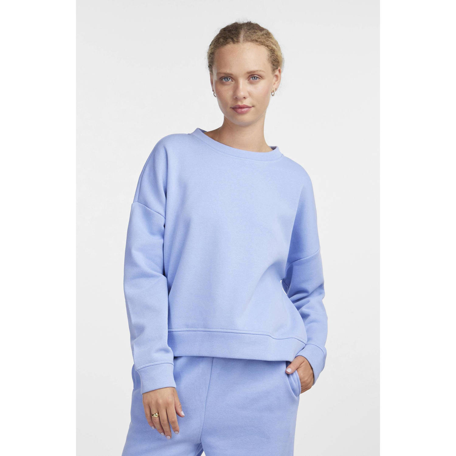 PIECES sweater PCCHILLI lichtblauw