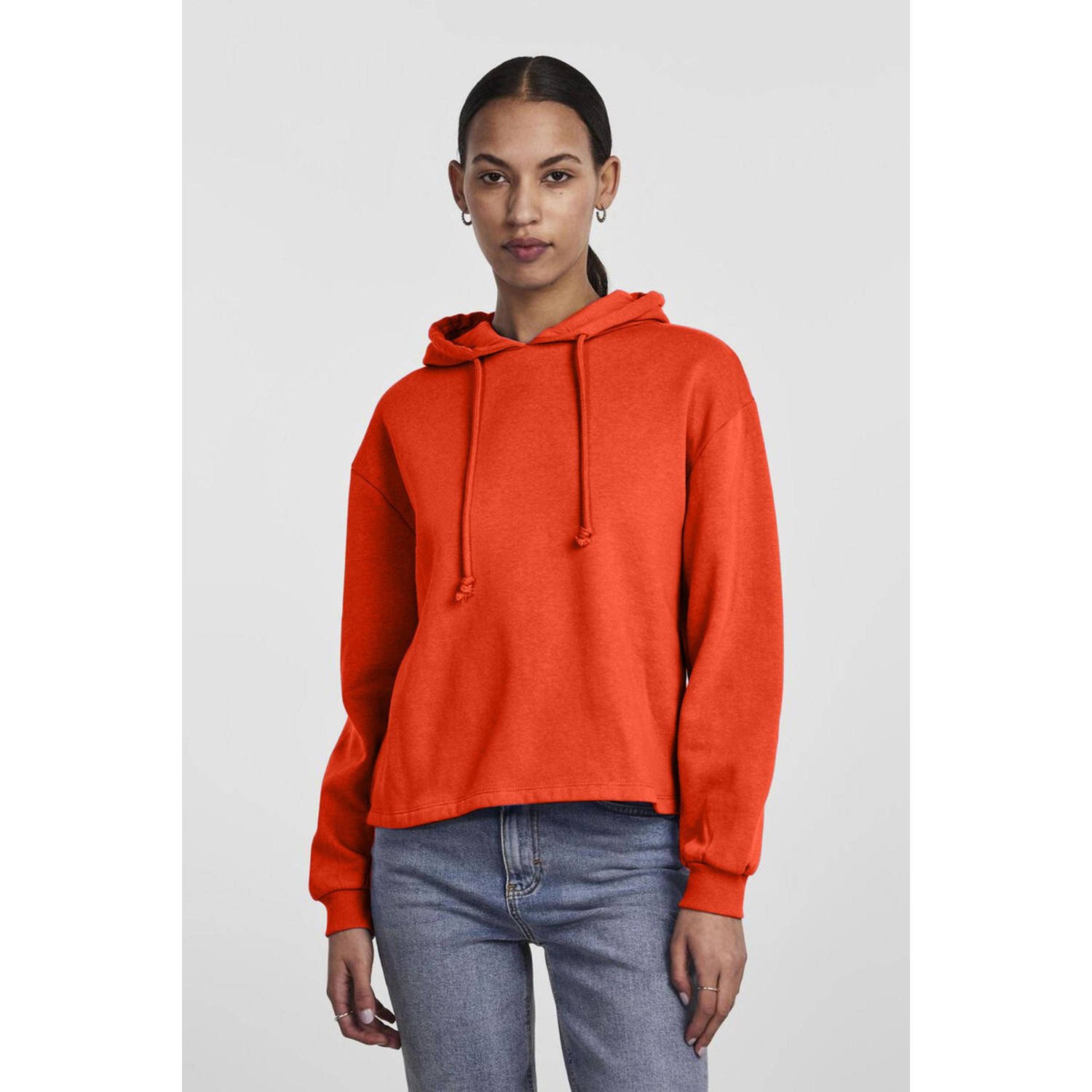 PIECES hoodie PCCHILLI oranje