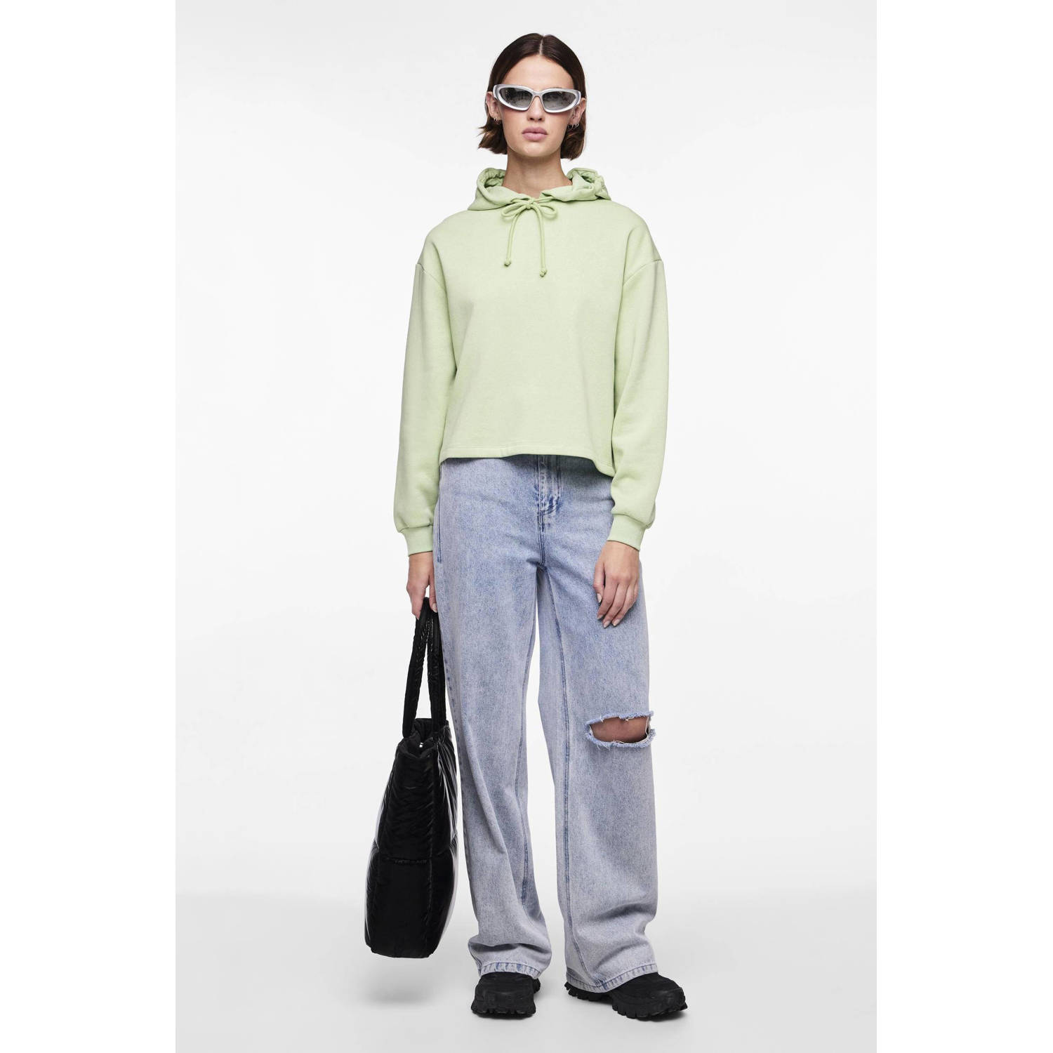 PIECES hoodie PCCHILLI lichtgroen