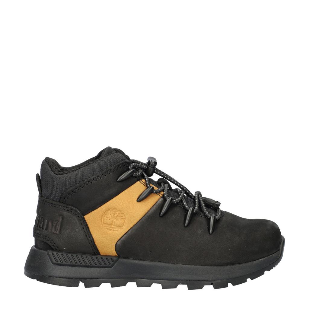 Zwarte jongens Timberland Trekker nubuck sneakers met veters en Sprint