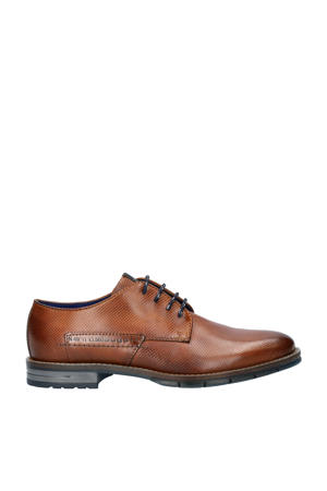   leren veterschoenen cognac