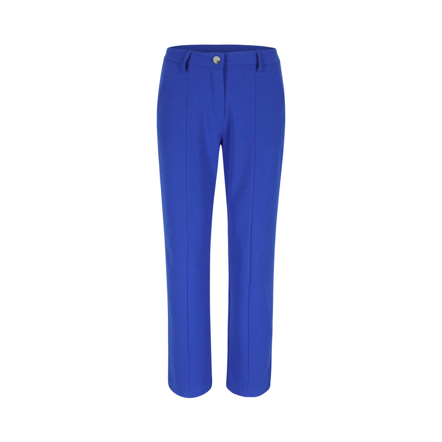 LOLALIZA high waist straight fit pantalon blauw