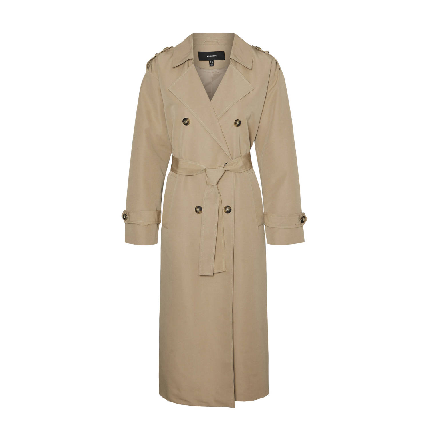 Vero Moda Getailleerde trenchcoat met trensjes model 'CHLOE'