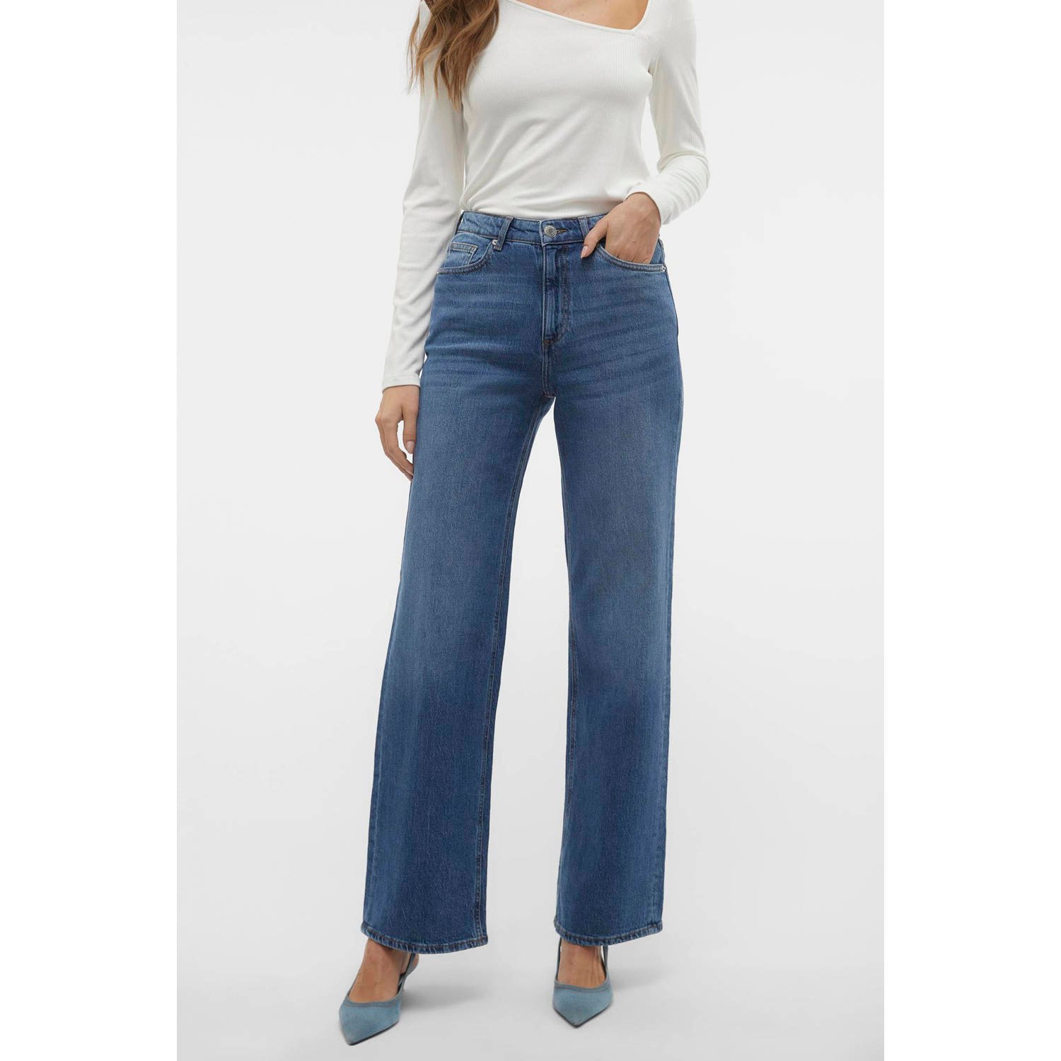 Vero Moda High-waist jeans VMTESSA HR WIDE JEANS RA380 GA NOOS