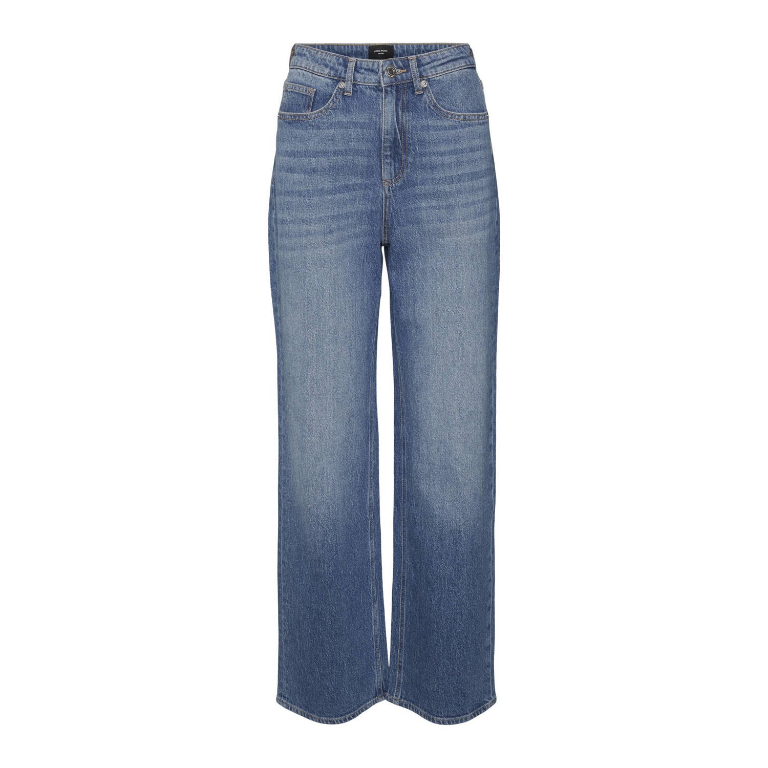 VERO MODA Bruna Bear high waist wide leg jeans VMTESSA medium blue denim